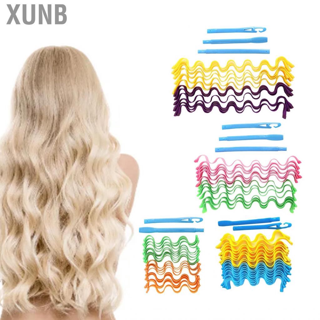 Xunb Spiral Curls Styling Kit DIY Plastic Hair Curl Roller for Women Girls Extra Long