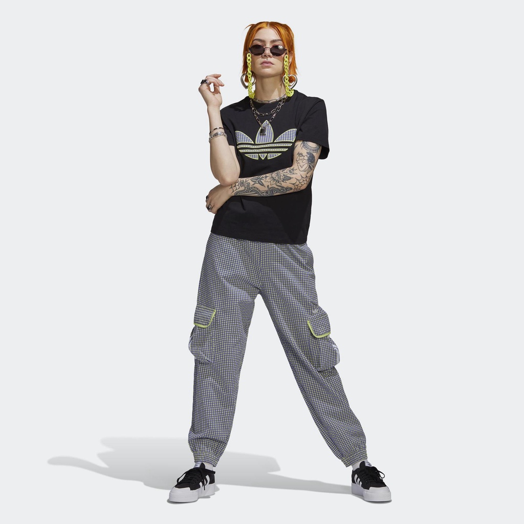 Adidas Phong cách sống Áo Thun Ba Lá Application Nữ Đen HB9435