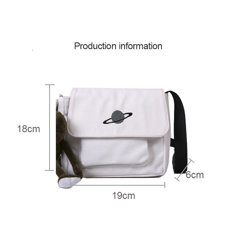 Túi Xách Vải Đeo Chéo Phong Cách Hàn Quốc Dành Cho Nữ