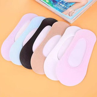 đồ 1k Vớ Thuyền Vải Lụa Lạnh Mỏng Phối Ren Đế silicone Chống Trượt Thời Trang Mùa Hè Cho Nữ