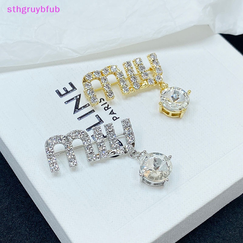 Sthb Ghim Cài Áo Hình Chữ miu Đính Đá zircon Lấp Lánh Thời Trang Cho Nữ vn