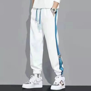 Quần Legging Thể Thao Dáng Rộng Họa Tiết Kẻ Sọc Thời Trang Đường Phố Cá Tính Cho Nam