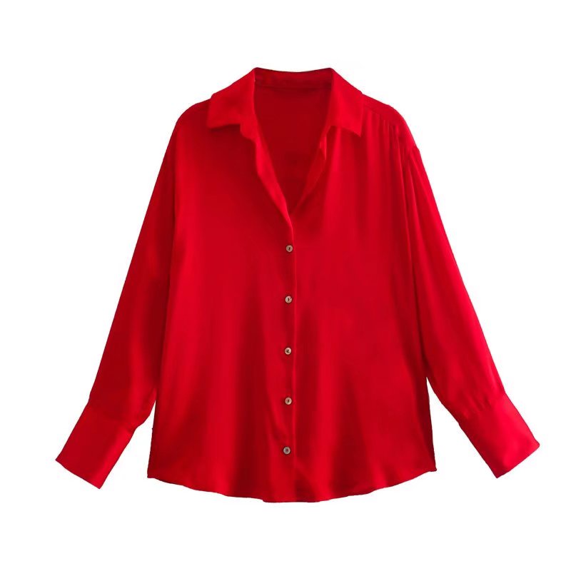 Zara Áo Sơ Mi Lụa satin Cổ Chữ v Thời Trang 2023