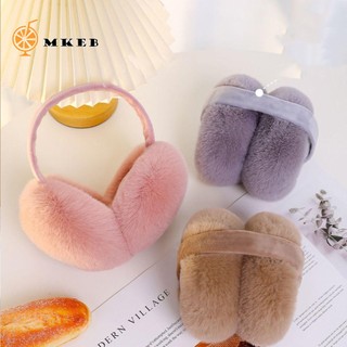 Đệm Tai Nghe Nhung Mềm Mại Dày Dặn Giữ Ấm Mùa Đông Có Thể Gấp Gọn Dành Cho Nữ