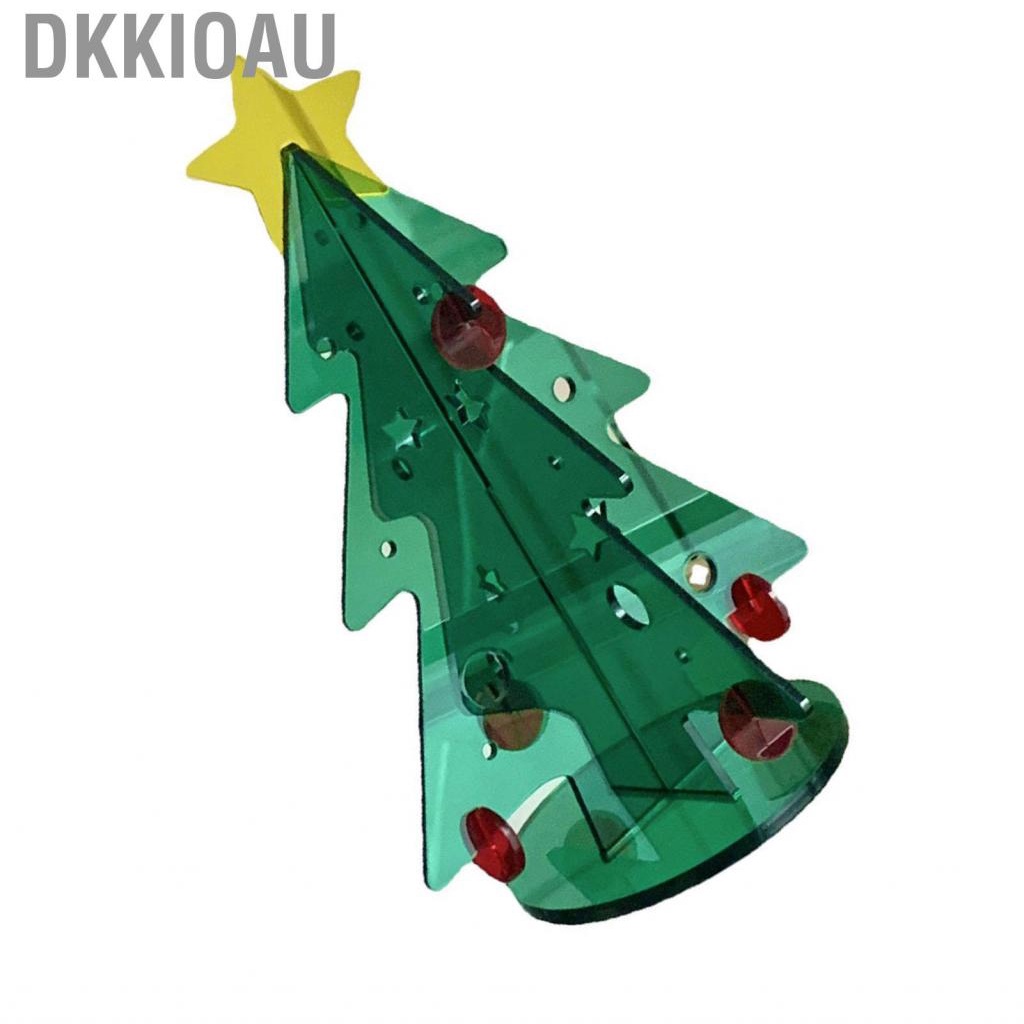 Dkkioau Acrylic Christmas Tree DIY Kit Mini Simple Installation Desktop for Gift Decoration