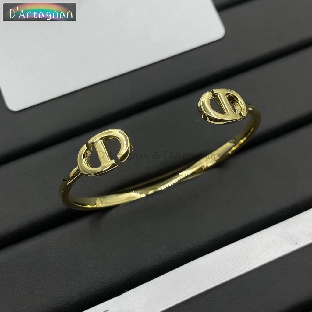 'TOP'CD Bracelet Letter Logo String Trim Vàng Hoàn thiện Brass Mạ vàng