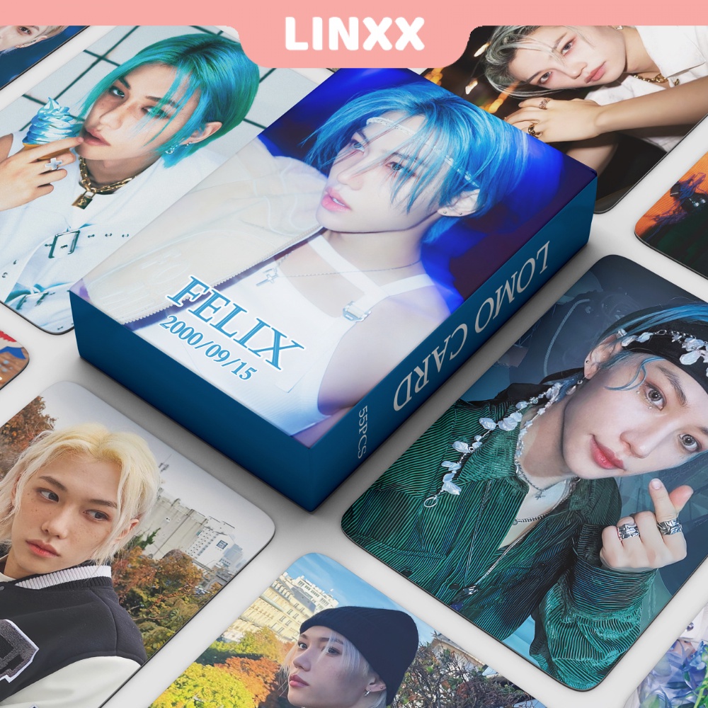 Hộp 55 Tấm Ảnh lomo card Nhóm Nhạc stray kids felix