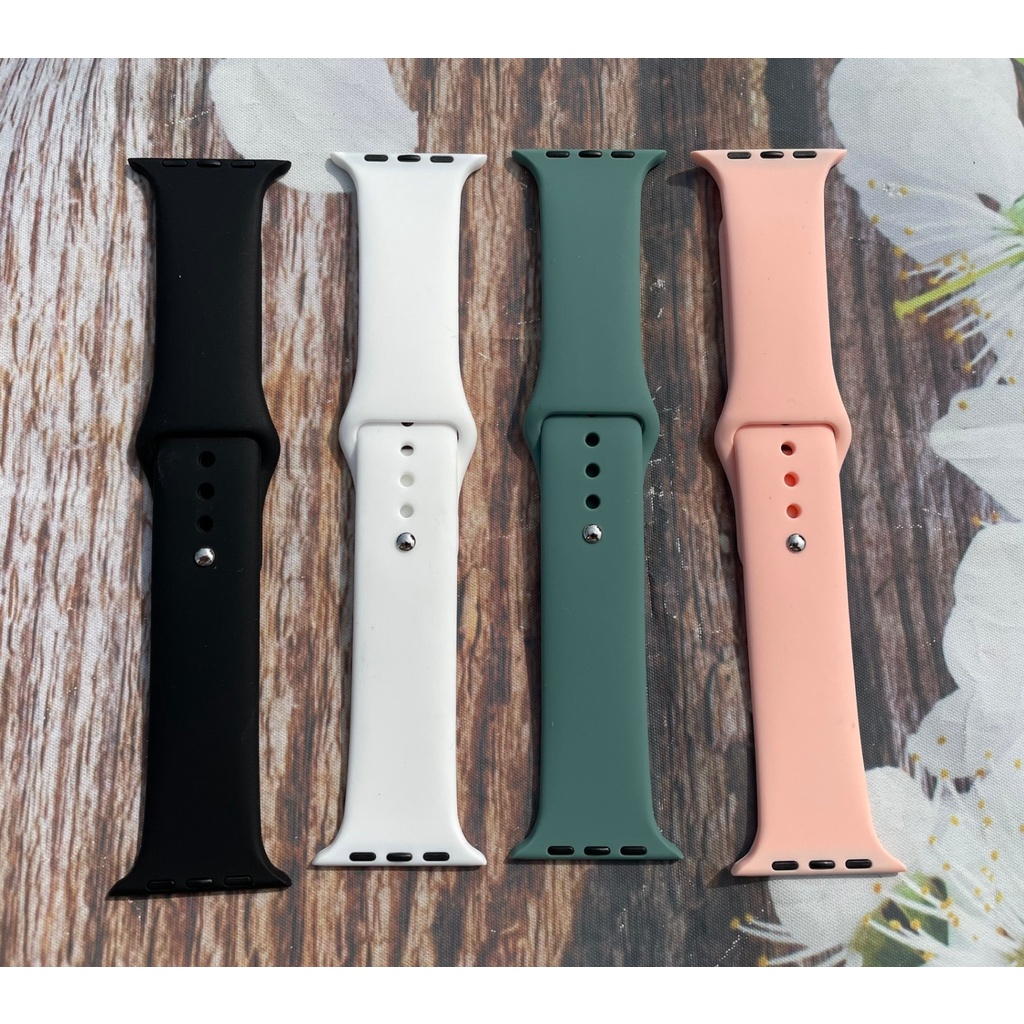 Dây Đồng Hồ Thông Minh Silicon Mềm, Loại Dày Cho Mẫu Watch Ultra, SE, Series 1 2 3 4 5 6 7 8 Size 38/40/42/44/45/49 mm