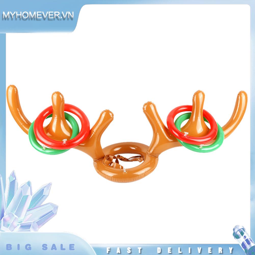 Mũ Bơm Hơi Hình Sừng Hươu Vui Nhộn Cho Bé Chơi Trò Chơi Giáng Sinh