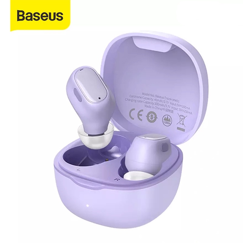Tai Nghe Bluetooth 5.3 Baseus WM01 TWS Chống Ồn, Bass chắc âm thanh nổi phù hợp nhiều loại điện thoại, Laptop