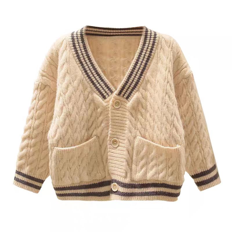 Áo Len Cổ Chữ v Thời Trang Phong Cách Hàn Quốc Cho Bé Trai