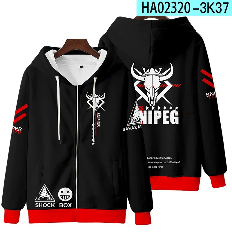 Áo Khoác hoodie Có Khóa Kéo In Hình game arknights 3d Thời Trang Đường Phố Cho Nam Và Nữ