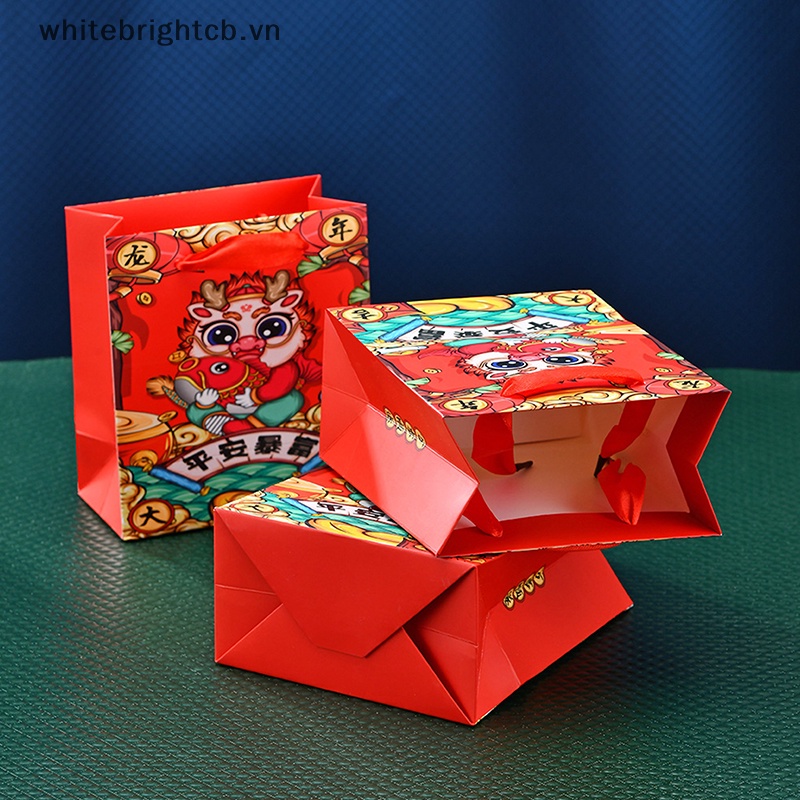 / / Cny Trang Trí / / Túi Gói Kẹo Quà Tặng Năm Con Rồng Phong Cách Trung Hoa gifg Có Tay Cầm Cho Bữa Tiệc.