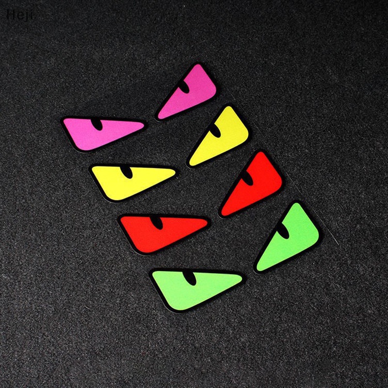 Heji Miếng Dán Trang Trí Đèn Pha Xe Hơi Hình Đôi Mắt Quỷ Phản Quang Độc Đáo vn