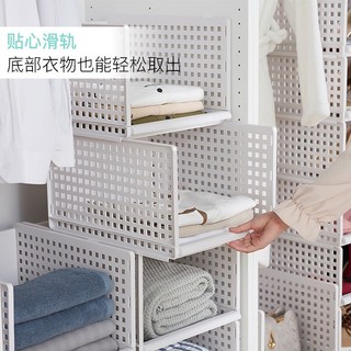 In Stock# Wardrobe Storage Fantastic Shirt Layered Partition Clothes Wardrobe Compartment Storage Drawer Dormitory Cabinet Storage Box 12cc