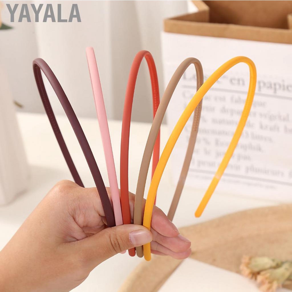 Yayala Matte Headband Women Pure Color Simple Elegant Hairband Hair Accessory for Holiday Party Dating 0.5cm