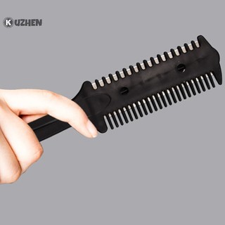 Kuzhen lược cắt tóc hai mặt bằng thép không gỉ / lưỡi cắt / tỉa tóc mỏng