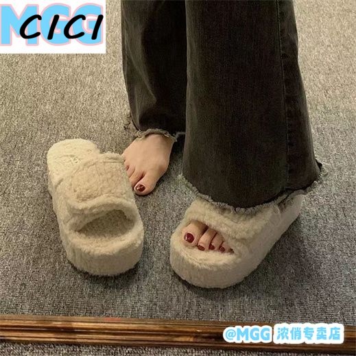 CICI dép lông dép nữ dép bông dép sandal nữ dép bánh mì Đẹp mắt Thể thao và thời trang Thời thượng Thanh lịch FDL2300JCZ 48Z231129