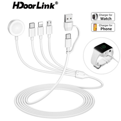 Dây cáp sạc HDOORLINK từ tính 6 trong 1 thích hợp cho i-watch series 8 / 7 / 6 / se / 5 / 4 / 3 / 2 / 1