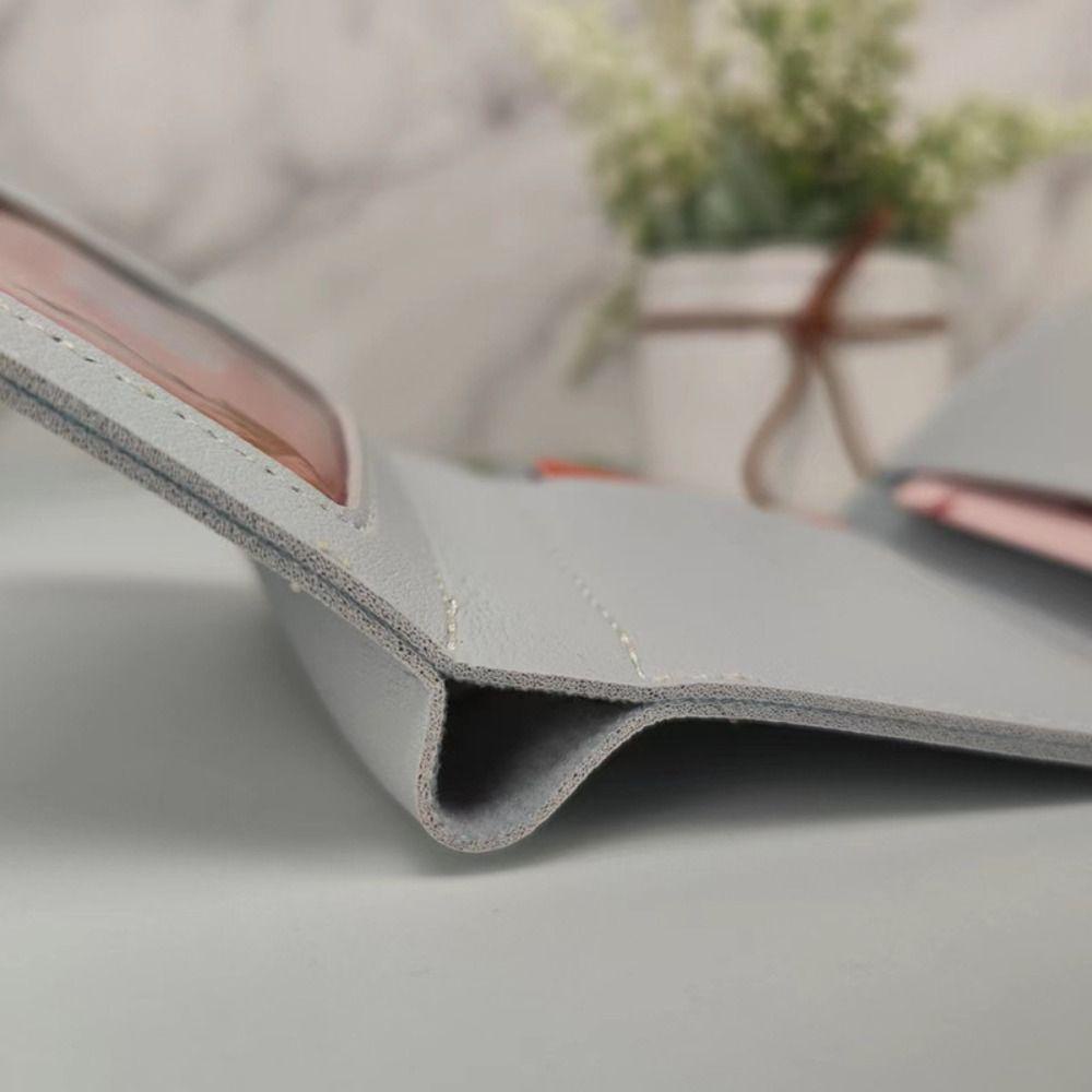 Upstopvn Ví Da pu Ngắn Siêu Mỏng Đựng Thẻ Tín Dụng Ba Ngăn Màu Trơn Đơn Giản Cho Nữ