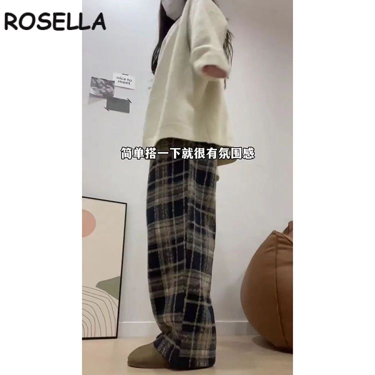 Rosella quần ống rộng Quần Túi Hộp Popular Fashion casual chic WGK23C0306 49Z231204