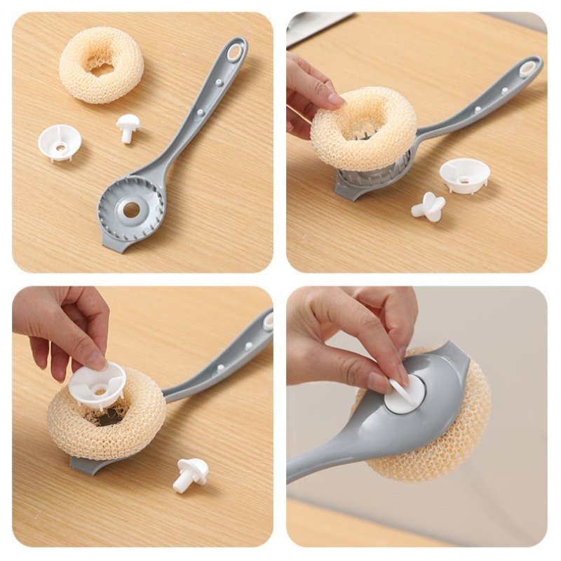 Bàn Chải Chà Nồi Có Tay Cầm Dài Khử Mùi Không Làm Tổn Thương Đồ Dùng Nhà Bếp