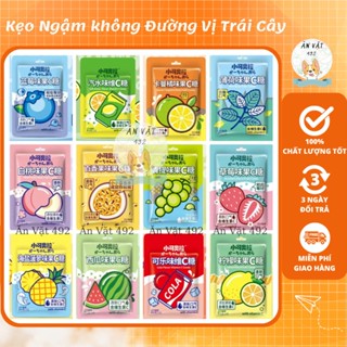 Kẹo Ngậm Không Đường Thơm Miệng Vị Trái Cây Đủ Vị Gói và Viên Xá 100gr - Ăn Vặt 492