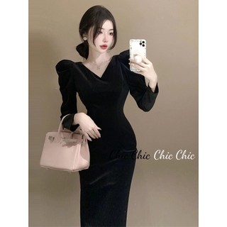 Chic Chic váy nữ Đầm Body Cho thời váy Vintage Comfortable INS Trendy WLQ23C044H 49Z231205