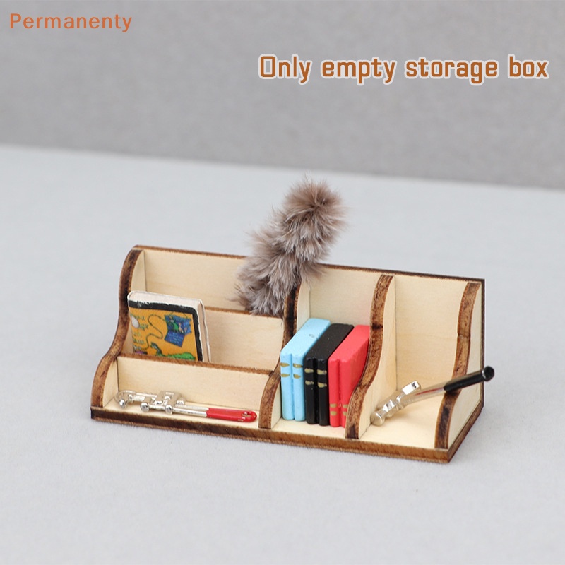 Kệ Sách Mini Để Bàn Trang Trí Nhà Búp Bê Tỉ Lệ 1: 12