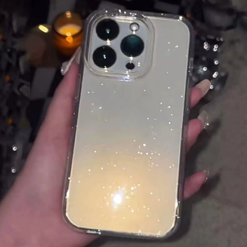 Sang Trọng Ốp Điện Thoại Nhựa acrylic Cứng Trong Suốt Lấp Lánh Chống Sốc Cho iphone 15 14 13 12 11 pro max 15 plus x xs max xr
