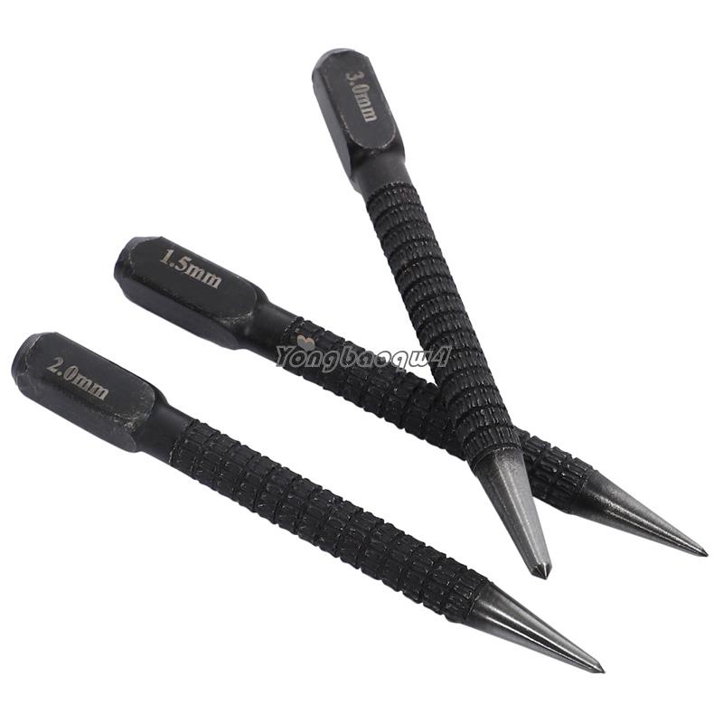 Bộ 3 Mũi Khoan Đánh Dấu Gỗ Bằng Thép Cacbon Cao Cấp 10cm Chống Trượt