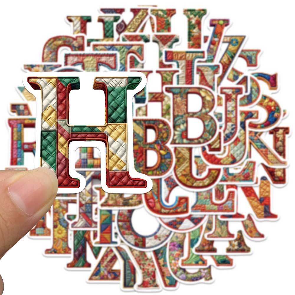 Bộ 52 Miếng Dán In Chữ Tiếng Anh Chống Thấm Nước Dùng Trang Trí Nón Bảo Hiểm / Bút Chì