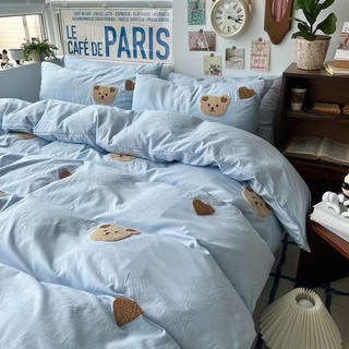 Bộ chăn ga gối REE Bedding CTD248 M5 XANH DƯƠNG đủ size giường nệm