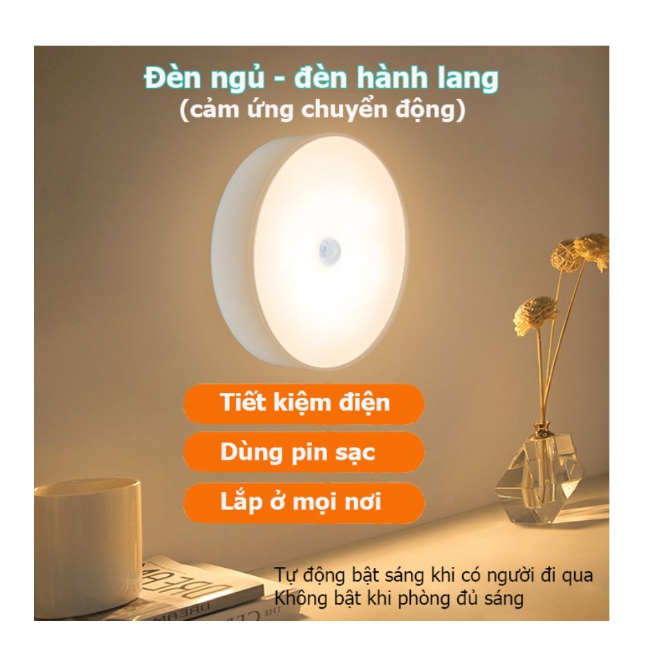 Đèn Cảm Biến Chuyển Động, Đèn Led Thông Minh Ban Đêm Dán Tường Không Dây, Góc Cảm Ứng Rộng, Thích Hợp Cho Mọi Không Gian