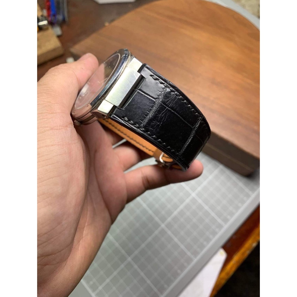 Dây Da Cá Sấu Ferragamo - Dây Đồng Hồ F80 - Da cá sấu Cao Cấp, Sang Trọng