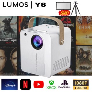 (L) Máy chiếu Y8 tích hợp ứng dụng Android, máy chiếu thông minh Pro Mini có chân đế miễn phí