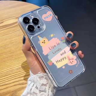 Ốp Điện Thoại Hình Gấu / Dâu Tây / Cầu Vồng Cho Iphone 15 14 13 12 11 Pro Max Xs 6 7 8 Plus Ip11 Ip15 Ip14 Pro Max 11