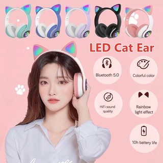 Tai nghe tai mèo kết nối bluetooth dễ thương - tai nghe bluetooth cho nam nữ dễ thương, tai nghe không dây kết nối snt28