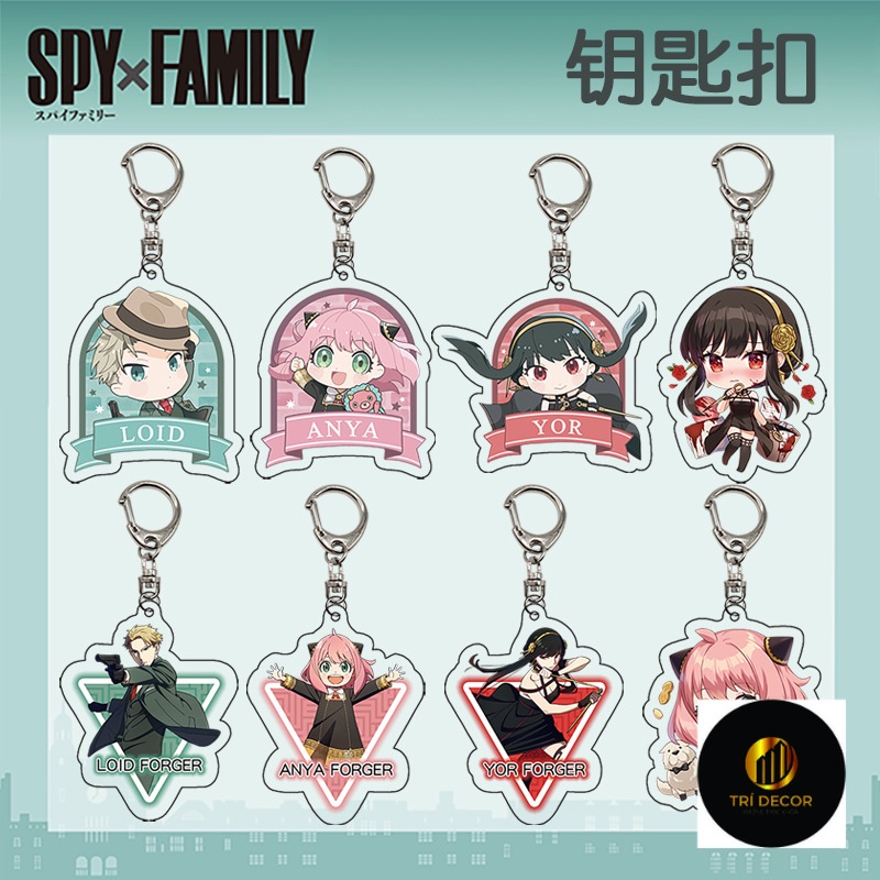 Móc khóa Spy Play House SPY×FAMILY Anya Yoel Lloyd Folger House Mặt dây chuyền acrylic