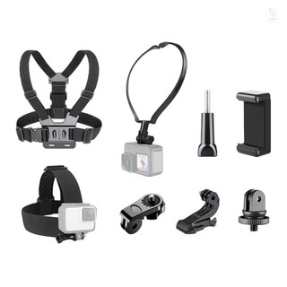 Bộ phụ kiện gồm giá đỡ dây đeo ngực + dây đeo đầu + giá đỡ điện thoại + giá đỡ điện thoại cho hoạt động thể thao /