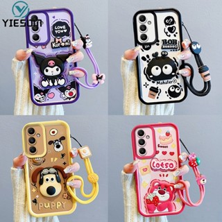 Ốp Điện Thoại Silicon Cao Su Hoạt Hình Cho Samsung Galaxy A16 A36 A56 A15 5G A25 A35 A55 5G A14 A24 A34 A54 5G Ốp Mềm Hình Gấu Dâu Dễ Thương Có Dây Đeo Tay