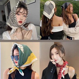 Khăn lụa vuông quàng choàng cổ nữ 70 70x70cm turban bandana trùm đầu đẹp cao cấp làm áo yếm nhiều kiểu dáng