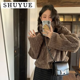 Shuyue áo khoác lông áo dạ tweed cổ điển fashionable thông thường new style wmf24104f9 1z240105