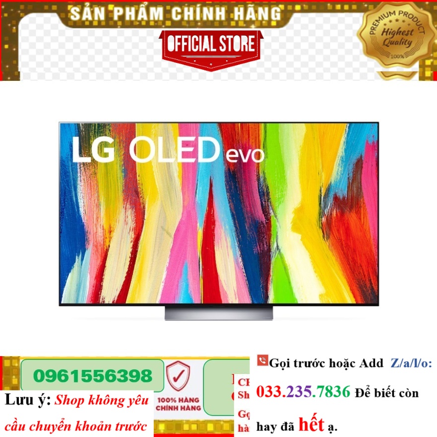 [Hãng] CC Smart Tivi OLED Evo LG 4K 55 inch OLED55C2PSA - Model 2022