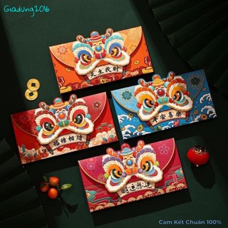 Set 4 lì xì ki lân đỏ mẫu mới 2024 ( Tuyển Sỉ )