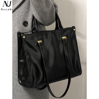 Nucelle Túi Xách Cỡ Lớn Màu Đen Đơn Giản Thời Trang Cho Nữ