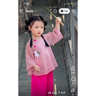 Size đại 8-28kg: bộ bà ba màu hồng kute cho bé gái - bbbbg