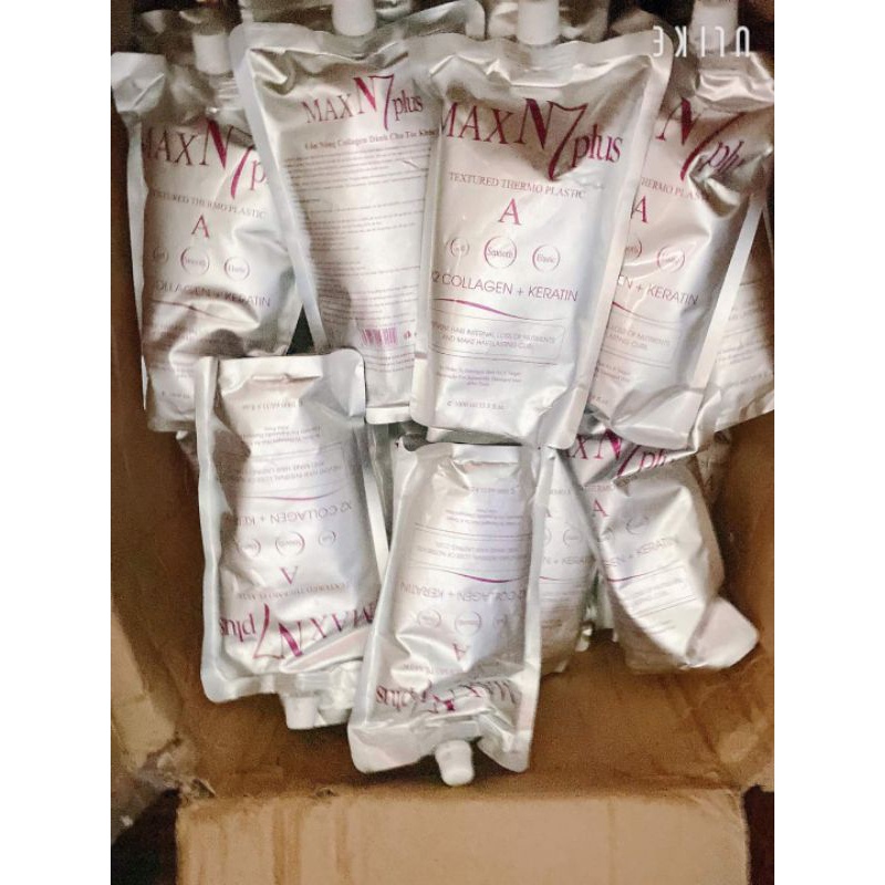 thuốc uốn tóc xoăn nóng Max N7 Plus X2 Collagen Keratin Dưỡng Siêu Sóng 1000ml kklick77
