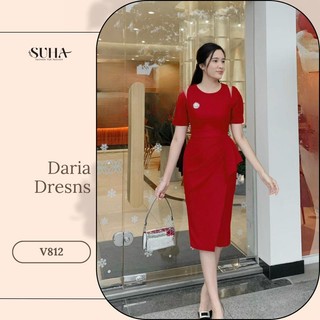 Daria Dress V812 Váy thiết kế nhún eo đính đá vòng quanh cổ- SUHA Fashion