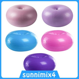 1 Quả Bóng Tập Thể Dục Ổn Định Chống Co Giãn Dày Dặn Hình Bánh Donut Cho Văn Phòng / Gym